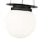 Z-Lite Calhoun Pendant, 1-Light, 13 In.W x 14.75 In.H, Matte black/white opal 7505P13-MB - alternate 4